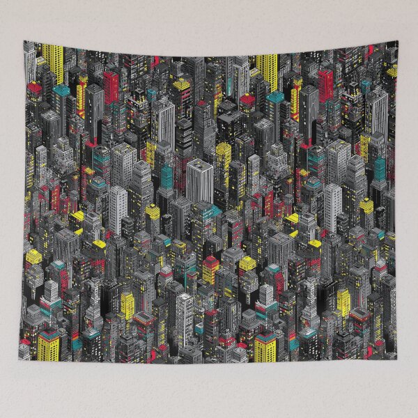 Item preview, Grey Pixel Town Enhanced by Color Element designed and sold by Piotrek0001.