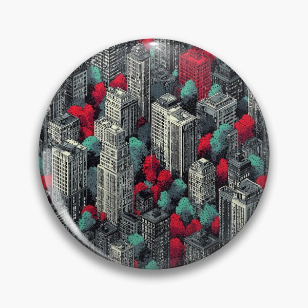 Item preview, Pixel Illustration of City with Color Glitch designed and sold by Piotrek0001.