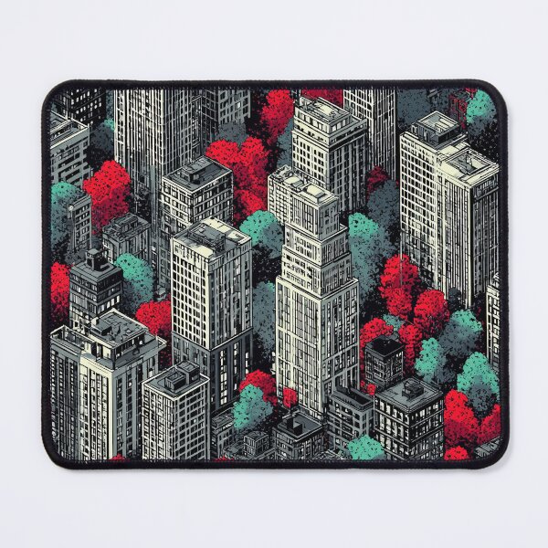 Item preview, Pixel Illustration of City with Color Glitch designed and sold by Piotrek0001.
