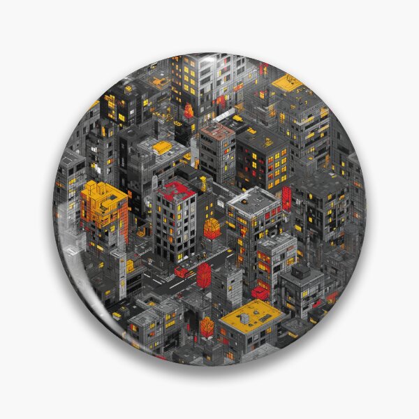Item preview, Tiny Grey Buildings with Sudden Color Contrast designed and sold by Piotrek0001.