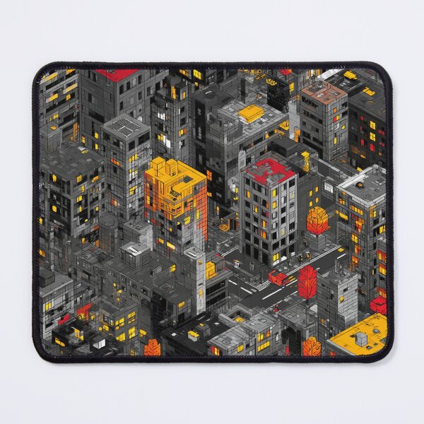 Item preview, Tiny Grey Buildings with Sudden Color Contrast designed and sold by Piotrek0001.