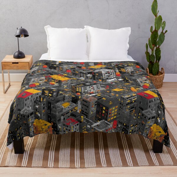 Item preview, Tiny Grey Buildings with Sudden Color Contrast designed and sold by Piotrek0001.