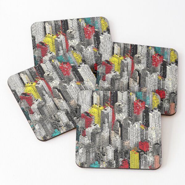 Item preview, Greyscale City Form with Lone Color Burst designed and sold by Piotrek0001.