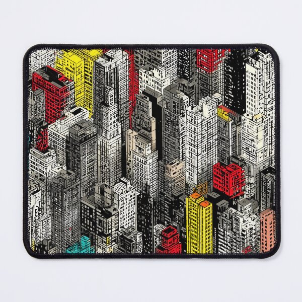 Item preview, Greyscale City Form with Lone Color Burst designed and sold by Piotrek0001.