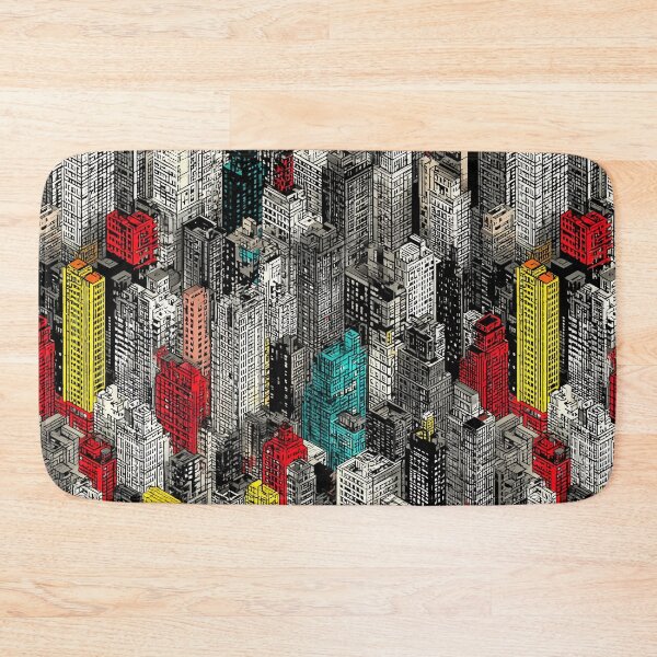 Item preview, Greyscale City Form with Lone Color Burst designed and sold by Piotrek0001.