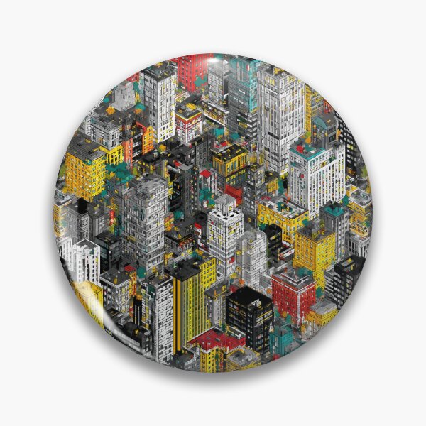 Item preview, Digital Grey Grid City with Color Layer designed and sold by Piotrek0001.