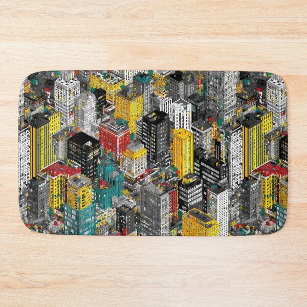 Item preview, Digital Grey Grid City with Color Layer designed and sold by Piotrek0001.