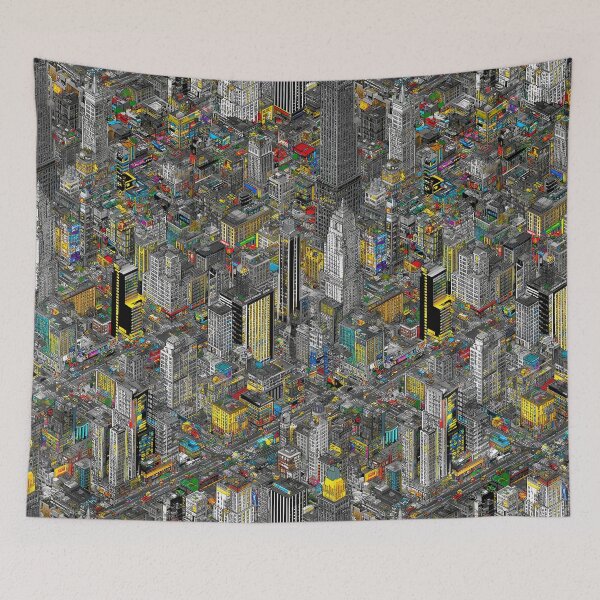 Item preview, Micro Pixel Settlement with Colorful Shift Point designed and sold by Piotrek0001.