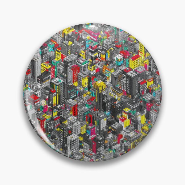 Item preview, Monotone Pixel Architecture Interrupted by Color Drop designed and sold by Piotrek0001.