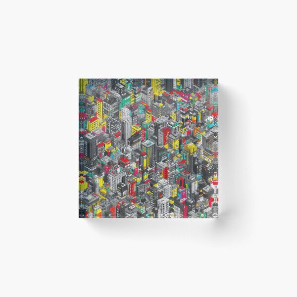 Item preview, Monotone Pixel Architecture Interrupted by Color Drop designed and sold by Piotrek0001.