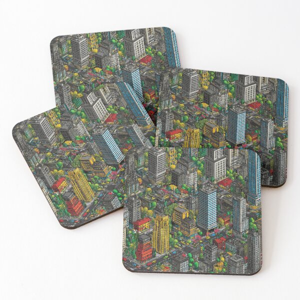 Item preview, Grey City Blocks with Singular Color Accent designed and sold by Piotrek0001.