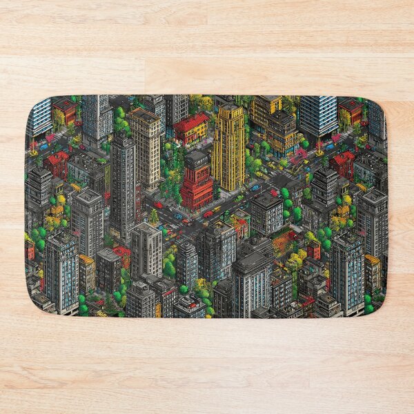 Item preview, Grey City Blocks with Singular Color Accent designed and sold by Piotrek0001.