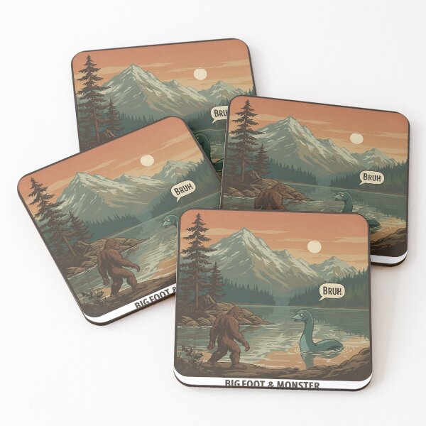 Item preview, Cryptid Reunion: Bigfoot Meets Lake Monster designed and sold by pawansaket9124.