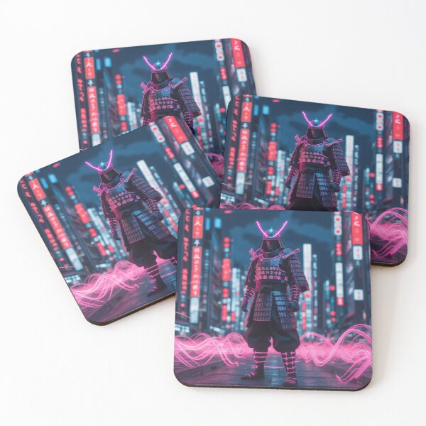 Artikelvorschau, Samurai mit Neonlichtern entworfen und verkauft von kachystore.
