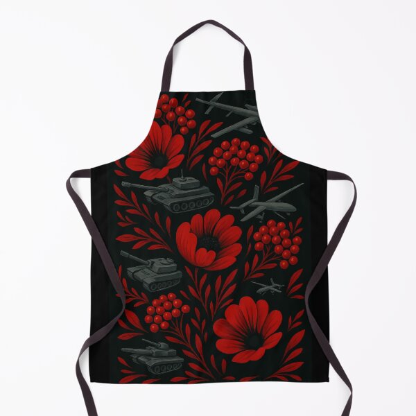 Item preview, Ukrainian vyshyvanka in folk style with drones and tanks designed and sold by EchoOfSilence.