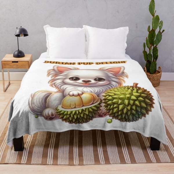 Item preview, Durian Pup Delight Fluffy Dog & Exotic Thai Frui designed and sold by Iuqiune.