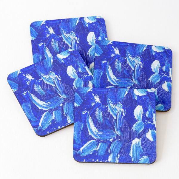 Item preview, Blue color 2020. Blue and white Oil paint strokes designed and sold by MTShoppingLine.