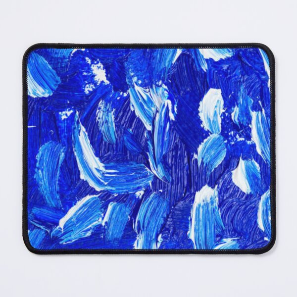 Item preview, Blue color 2020. Blue and white Oil paint strokes designed and sold by MTShoppingLine.