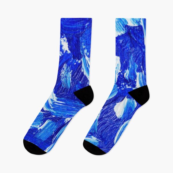 Item preview, Blue color 2020. Blue and white Oil paint strokes designed and sold by MTShoppingLine.