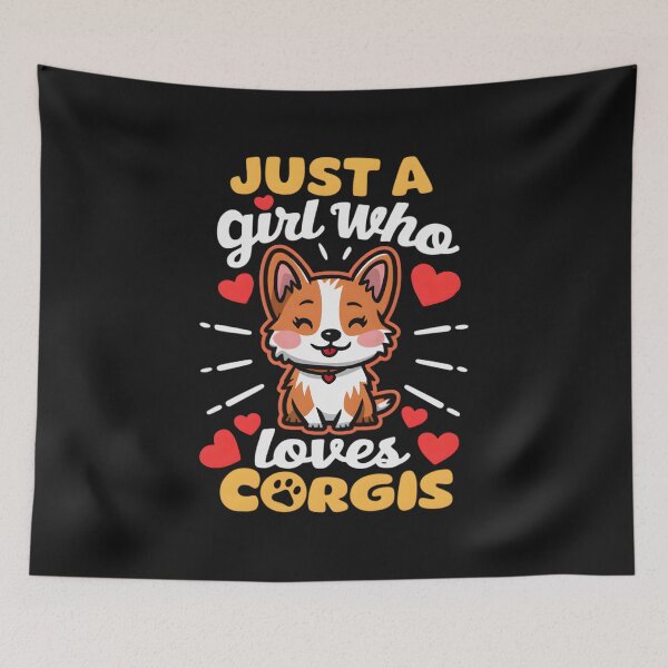 Item preview, Just a Girl Who Loves Corgis Kawaii Cute Corgi Dogs Lovers designed and sold by ViktoonShirts.
