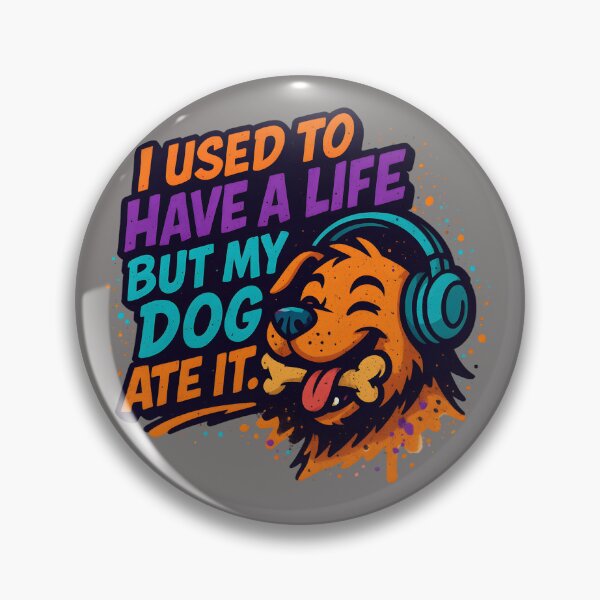 Item preview, Funny Dog Graffiti Headphones T-Shirt – I Used to Have a Life But My Dog Ate It designed and sold by Maximilianos.