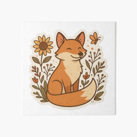 Item preview, a cute fox in the wild designed and sold by tacoDaBomb.
