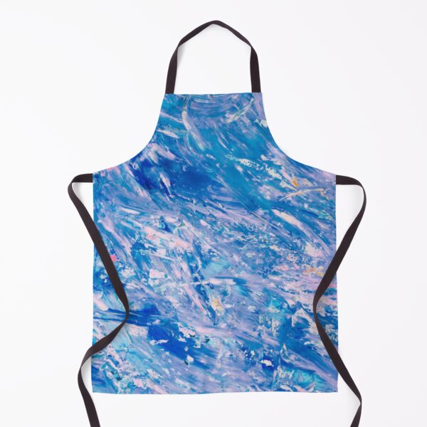 Item preview, Original acrylic abstract painting in blues and white representing movement of waves designed and sold by MTShoppingLine.
