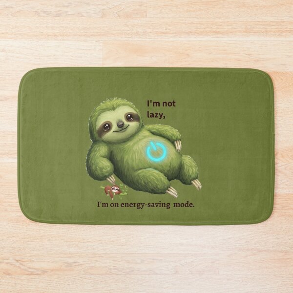 Item preview, Funny Sloth Sticker – Lazy Energy Saver Animal Quote designed and sold by Raha-Art .