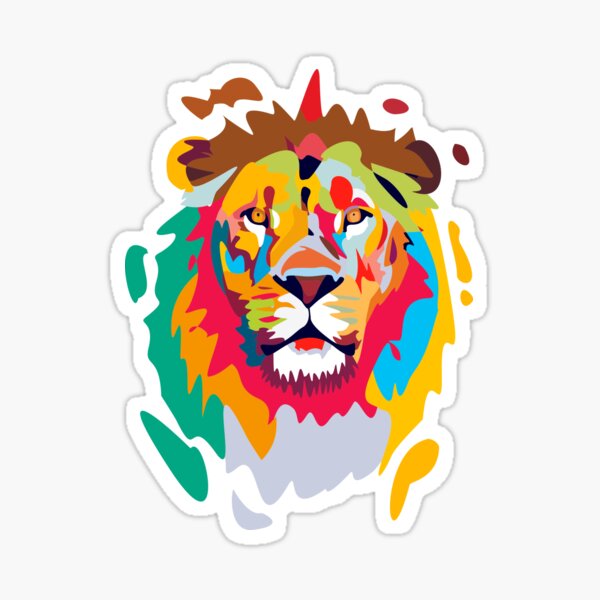 Item preview, Lion Popart Portrait designed and sold by Ekira Pop Pixel.