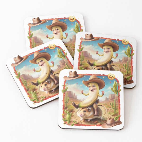 Item preview, Cowboy Banana & Hamster Rodeo Aestetic, Trendy,Reloaded, Viral Drop 2025 designed and sold by Imaginarium of Chaos falcon88 .