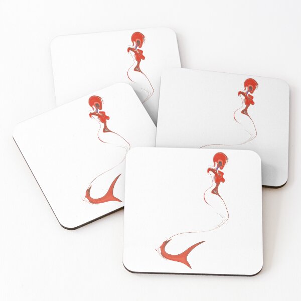 Item preview, Abstract Red Mermaid designed and sold by Art By Tuareg.