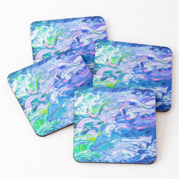 Item preview, Swirly multi colored abstract painted background designed and sold by MTShoppingLine.