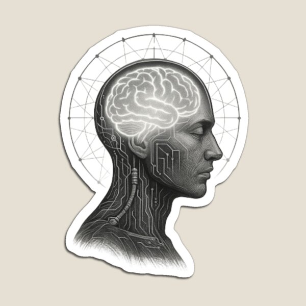 Aperçu de l'œuvre « Neurobot : l'esprit de l'homme » créée et vendue par MindfluxStudio.