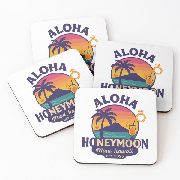 Item preview, Aloha Honeymoon Maui Hawaii – Romantic Sunset Beach Travel Sticker with est. 2025 for Newlyweds, Couples & Island Getaways designed and sold by Memorph.