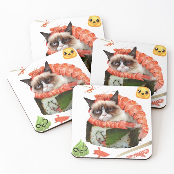 Item preview, Shrimp Cat Sushi Drama Aestetic, Trendy,Reloaded, Viral Drop 2025 designed and sold by Imaginarium of Chaos falcon88 .