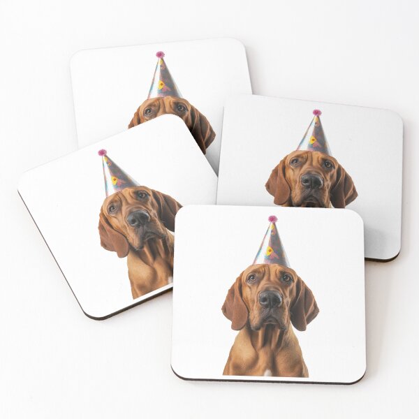 Item preview, Cute Bloodhound dog with Party Hat Birthday Celebration designed and sold by LazyOwlStore.