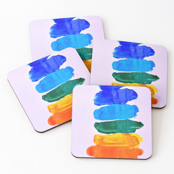 Item preview, Different color lines of acrylic paint on white designed and sold by MTShoppingLine.