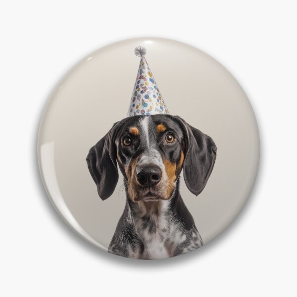Item preview, Cute Bluetick Coonhound dog with Party Hat Birthday Celebration designed and sold by LazyOwlStore.