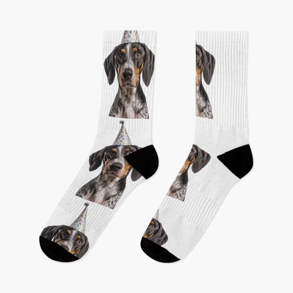 Item preview, Cute Bluetick Coonhound dog with Party Hat Birthday Celebration designed and sold by LazyOwlStore.