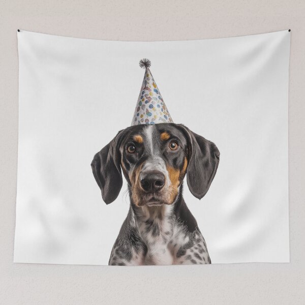 Item preview, Cute Bluetick Coonhound dog with Party Hat Birthday Celebration designed and sold by LazyOwlStore.