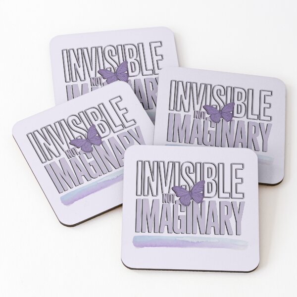 Item preview, Chronic Illness Invisible Not Imaginary Motivational Quote designed and sold by tamdevo1.