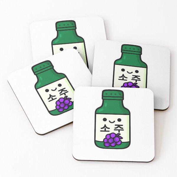Item preview, Kawaii Soju Bottle Grape – Cute illustration of the popular Korean drink designed and sold by Hallyu Bubble.