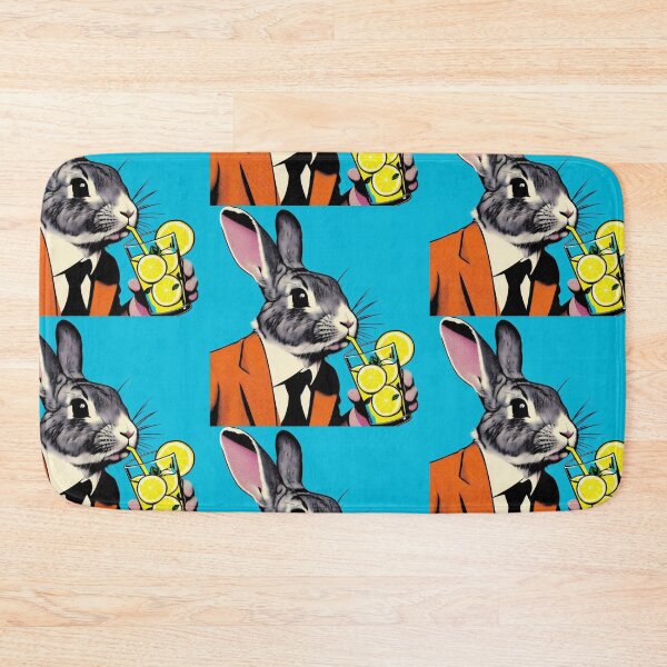 Item preview, cute bunny lemonade drinking designed and sold by Dogandesighn.