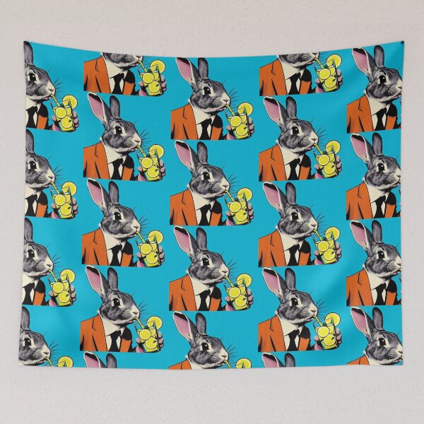 Item preview, cute bunny lemonade drinking designed and sold by Dogandesighn.