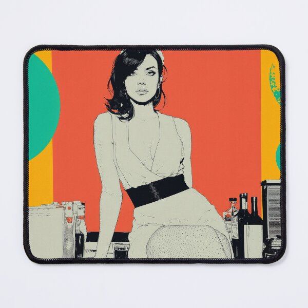Item preview, Retro Diner Muse – Pop Art Waitress with 60s Aesthetic designed and sold by Retrocranio.