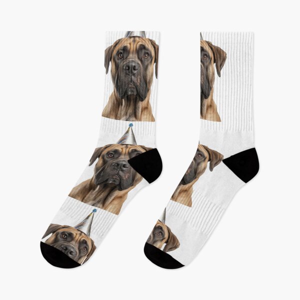 Item preview, Cute Boerboel dog with Party Hat Birthday Celebration designed and sold by LazyOwlStore.