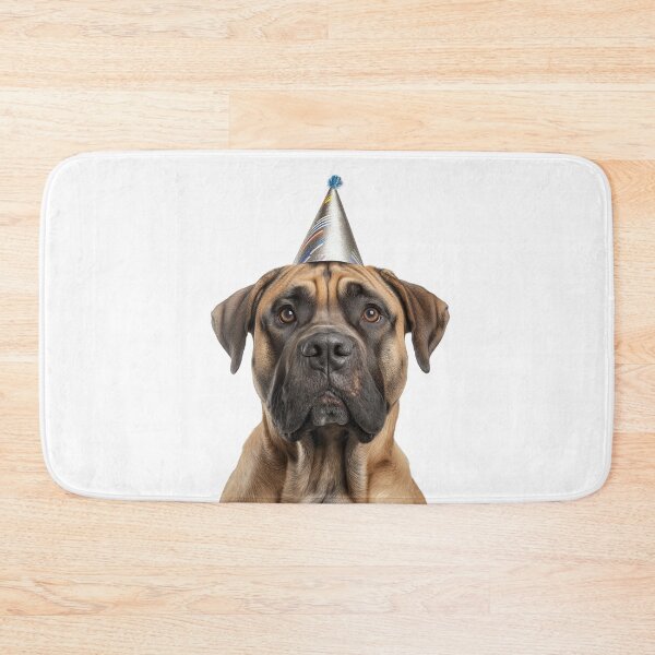 Item preview, Cute Boerboel dog with Party Hat Birthday Celebration designed and sold by LazyOwlStore.