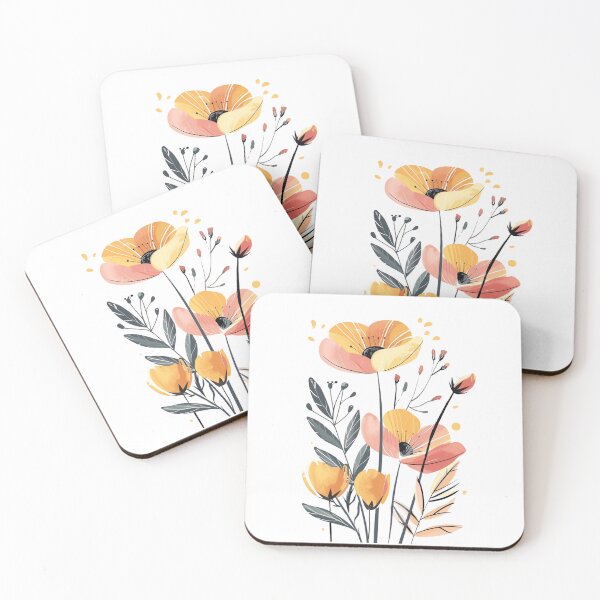 Aperçu de l'œuvre Fleurs minimalistes créée et vendue par MendaciousMina.