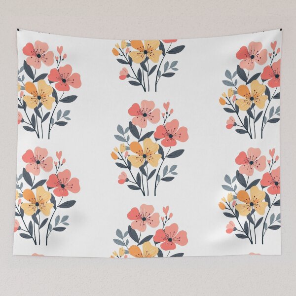 Aperçu de l'œuvre Fleurs minimalistes créée et vendue par MendaciousMina.
