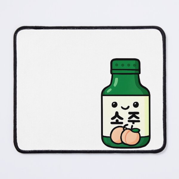 Item preview, Kawaii Soju Bottle Peach – Cute illustration of the popular Korean drink designed and sold by Hallyu Bubble.
